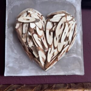 Herzbild Holzschnipsel