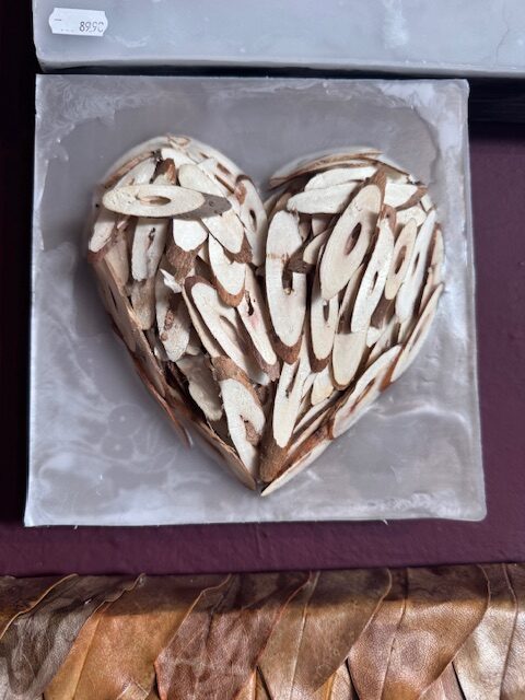 Herzbild Holzschnipsel